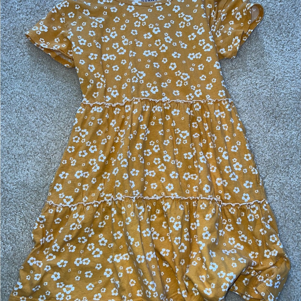 Old Navy Yellow Floral Kids Casual Dress